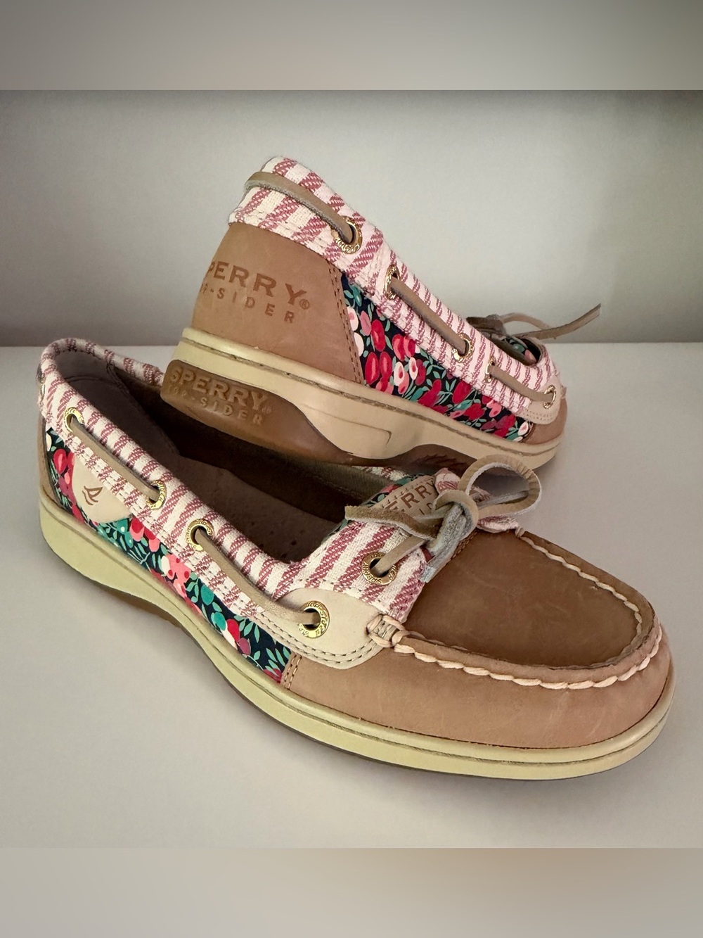 Sperry Top-Sider Floral Leather Boat Shoes - Women’s 6M STS91410